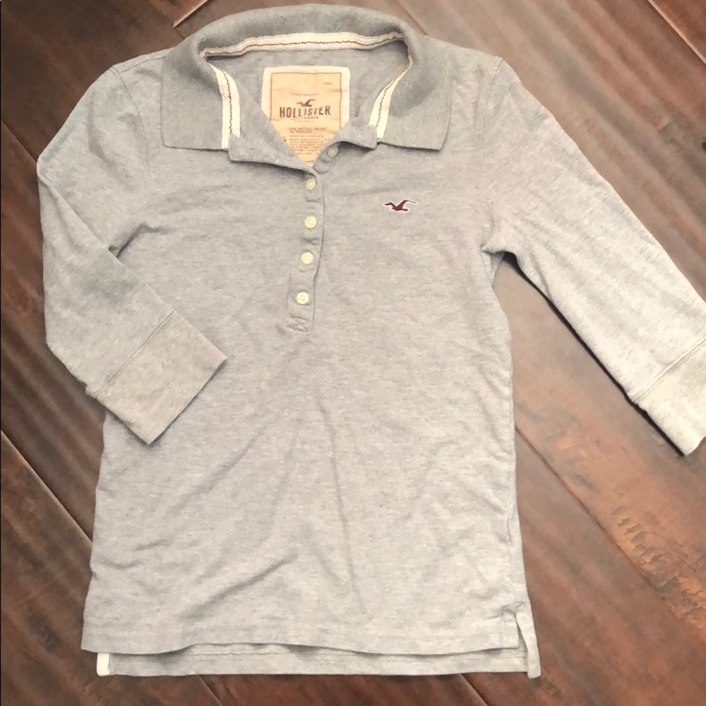 Hollister 3/4 sleeve collared shirt